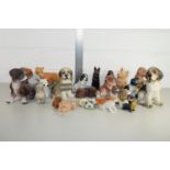 BOX CONTAINING MAINLY MODEL DOGS AND PUPPIES, BESWICK AND OTHERS