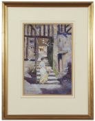 David Woodlock (1842-1929) , "Old Chester", watercolour, signed and inscribed lower left, 28 x 19cm