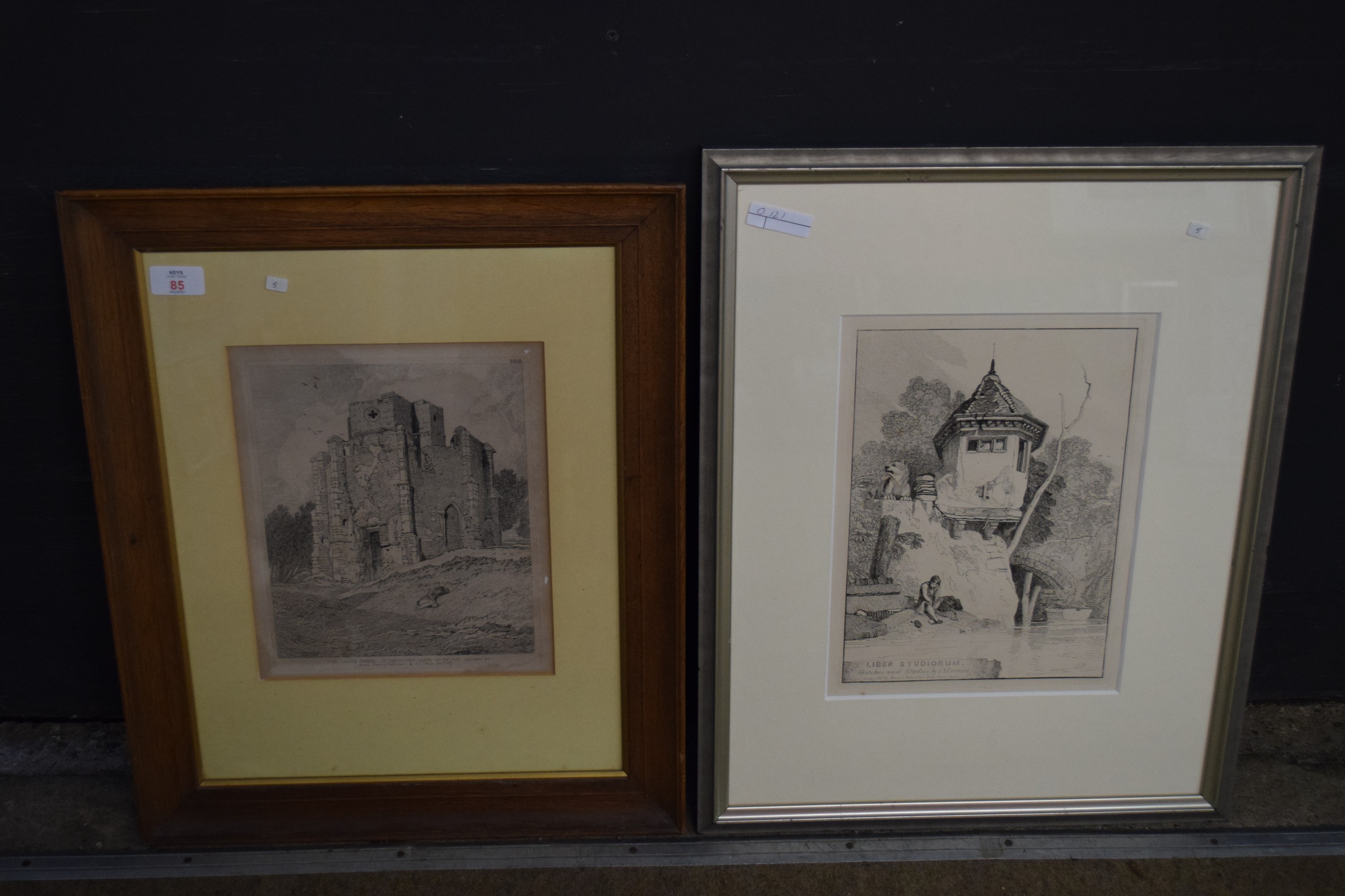 John Sell Cotman, Two Prints, Garden House on the Yare and Our Lady's Chapel on the Mount, Kings