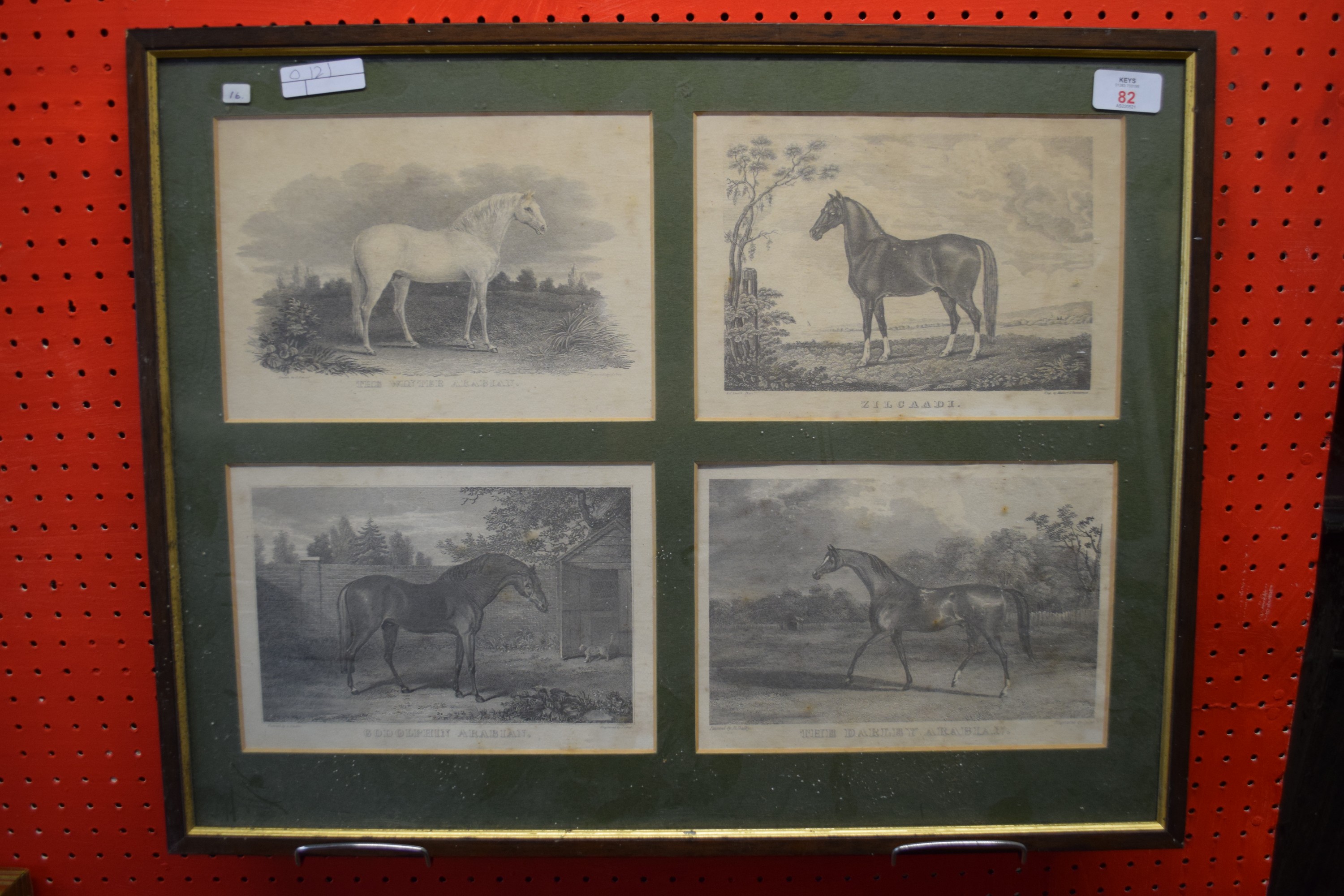 After Stubbs, Dalby etc. 4 horses in 1 frame, each approx 16cm x 23cm