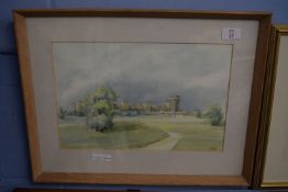 Rosemary Mackworth-Young, (monogrammed), Windsor Castle from the Great Park, 24.5cm x 37.5cm