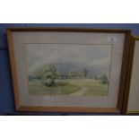 Rosemary Mackworth-Young, (monogrammed), Windsor Castle from the Great Park, 24.5cm x 37.5cm