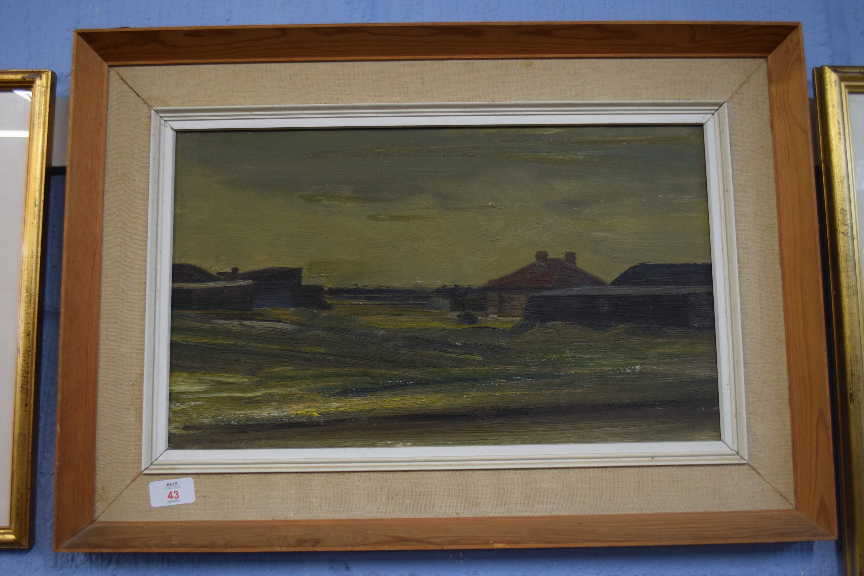 Circa 1960s English School, Oil on board, abstract Landscape, 28cm x 47cm