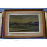 Circa 1960s English School, Oil on board, abstract Landscape, 28cm x 47cm