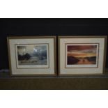Cary R. Lucy, pair of signed prints, of Paddlesteamers, both numbered and sig pencil to margin, 25cm