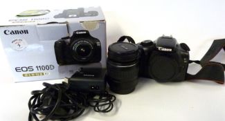 Canon EOS 1100 D digital camera body plus Canon zoom lens EF28-105mm, in original box