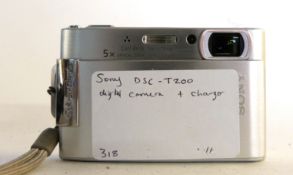Sony DSC-T200 digital camera and charger