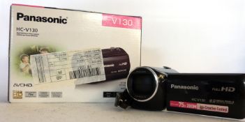 Panasonic HC-V130 video camera plus manual and box