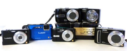 Mixed Lot: Lumix digital cameras to include the TZ-18 and the FX10