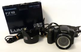 Lumix FZ18 digital camera with accessories and box
