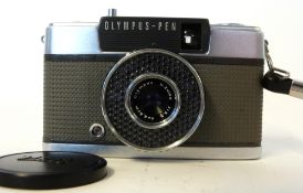 Olympus Pen-ee film camera with case