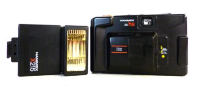 Hanimex 35 HS film camera plus flash and case