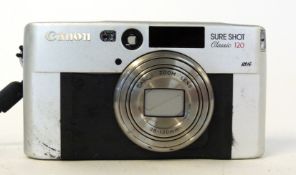 Canon Sureshot Classic 120 film camera with film already loaded, and case