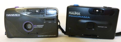 Hanimex IC450 0AF film camera with Halina Panorama film camera