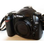 Nikon D50 body, charger and fitted back pack