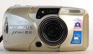 Olympus MJU380 film camera with case