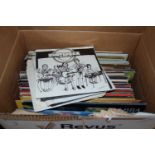 BOX CONTAINING LPS, POP MUSIC, THE SHADOWS, ABBA ETC