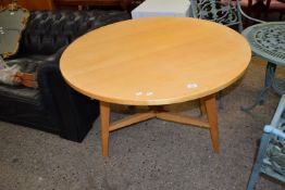 EXTENDING CIRCULAR DINING TABLE, APPROX 107CM DIAM