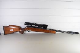 GERMAN .22 AIR RIFLE BY H WEIHRAUCH, WITH TELESCOPIC SIGHT