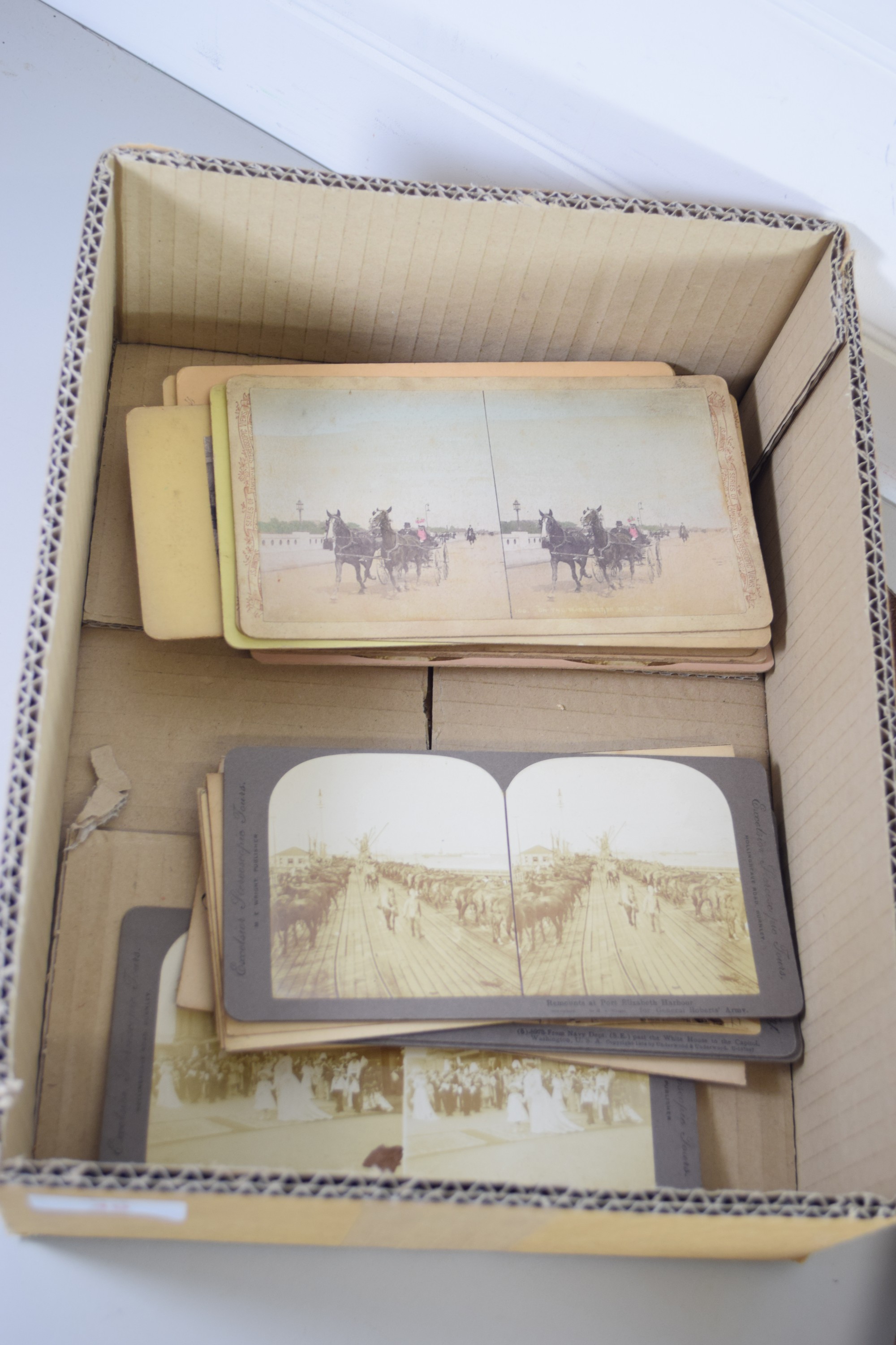 TWO STEREOSCOPIC VIEWFINDERS WITH QUANTITY OF CARDS, MAINLY TOPOGRAPHICAL - Image 2 of 2