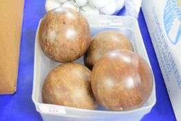 PLASTIC BOX CONTAINING FOUR BOWLS