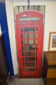 LARGE PHOTOGRAPHIC PRINT OF A RED TELEPHONE BOX, WIDTH APPROX 53CM