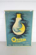 CARDBOARD ADVERTISING SIGN FOR OSRAM BY GEC