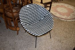 METAL FRAMED WOVEN CHAIR, CIRCA 1960S, WIDTH APPROX 67CM