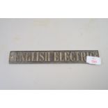 METAL BADGE FOR ENGLISH ELECTRIC