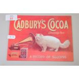 TIN ADVERTISING SIGN FOR CADBURY'S COCOA