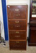 VINTAGE STAINED WOOD FILING CABINET, WIDTH APPROX 49CM