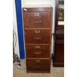 VINTAGE STAINED WOOD FILING CABINET, WIDTH APPROX 49CM