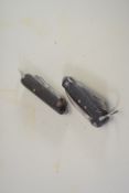 PLASTIC BAG CONTAINING TWO PEN KNIVES