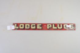 TIN ADVERTISING SIGN FOR LODGE PLUGS