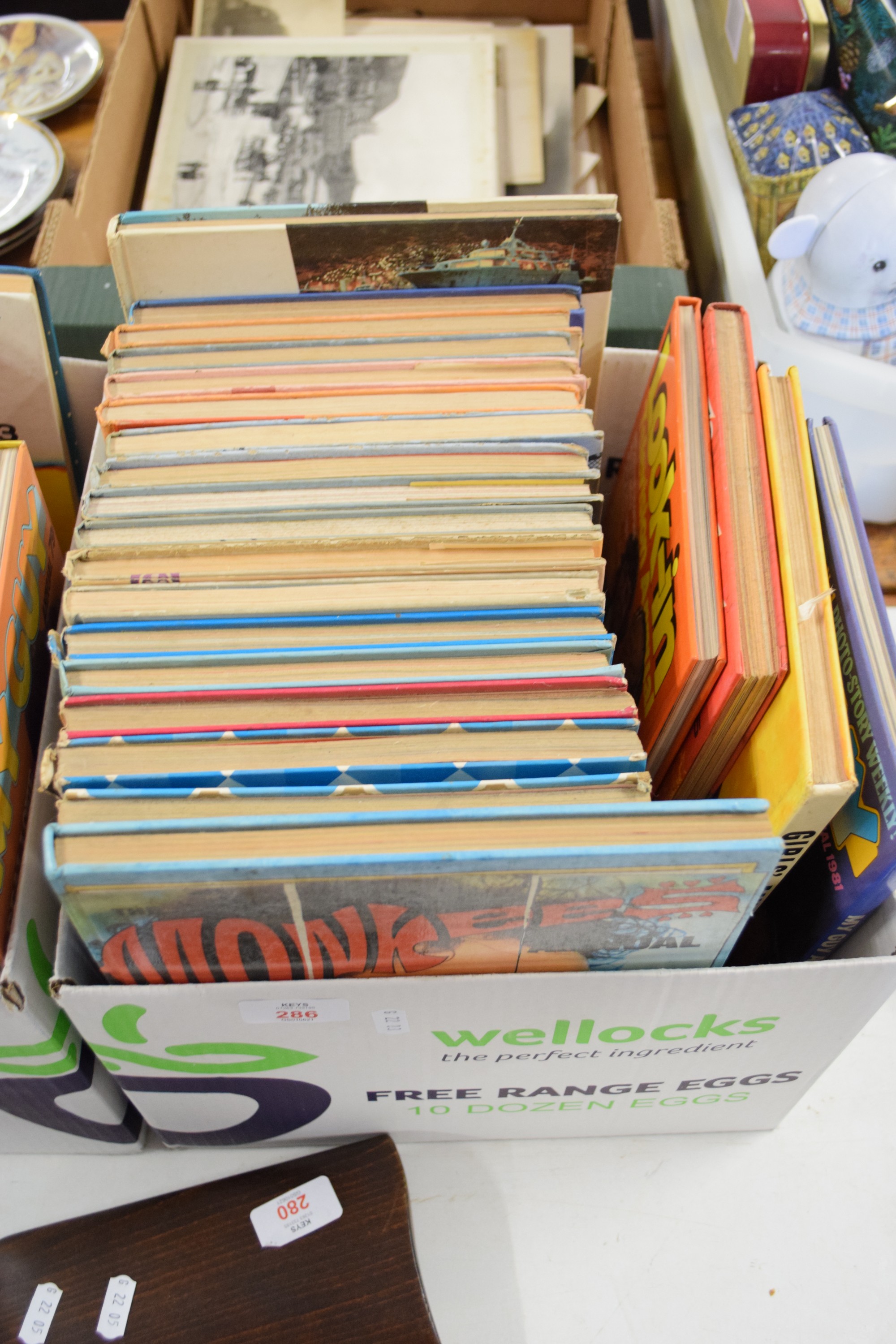 BOX CONTAINING CHILDREN'S ANNUALS