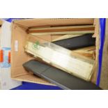 BOX CONTAINING VARIOUS MEASURING INSTRUMENTS, SLIDE RULES ETC