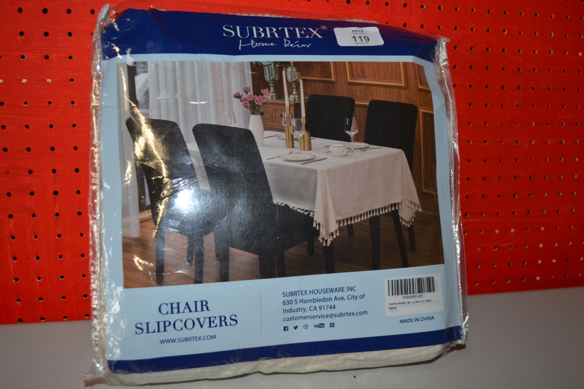 SUBRTEX IVORY CHAIR COVER SET