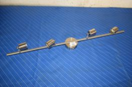 BRUSHED METAL EFFECT SPOTLIGHT CEILING LIGHT FITTING, APPROX 70CM