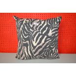 SQUARE PRINT PATTERN CUSHION APPROX 15 INCH