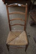 RUSH SEATED LADDERBACK CHAIR, WIDTH APPROX 43CM