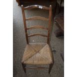 RUSH SEATED LADDERBACK CHAIR, WIDTH APPROX 43CM