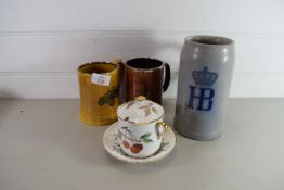 CERAMICS INCLUDING A ROYAL WORCESTER EVESHAM TYPE JAR AND COVER