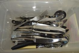 PLASTIC BOX CONTAINING CUTLERY