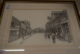 FRAMED PRINT OF SHERINGHAM STREET SCENE