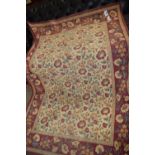 FLORAL DECORATED RUG, APPROX 128 X 200CM