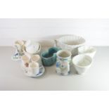 CERAMICS, MAINLY KITCHEN WARES, JELLY MOULDS ETC