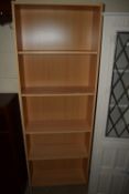 MODERN FULL HEIGHT BOOKCASE, WIDTH APPROX 61CM