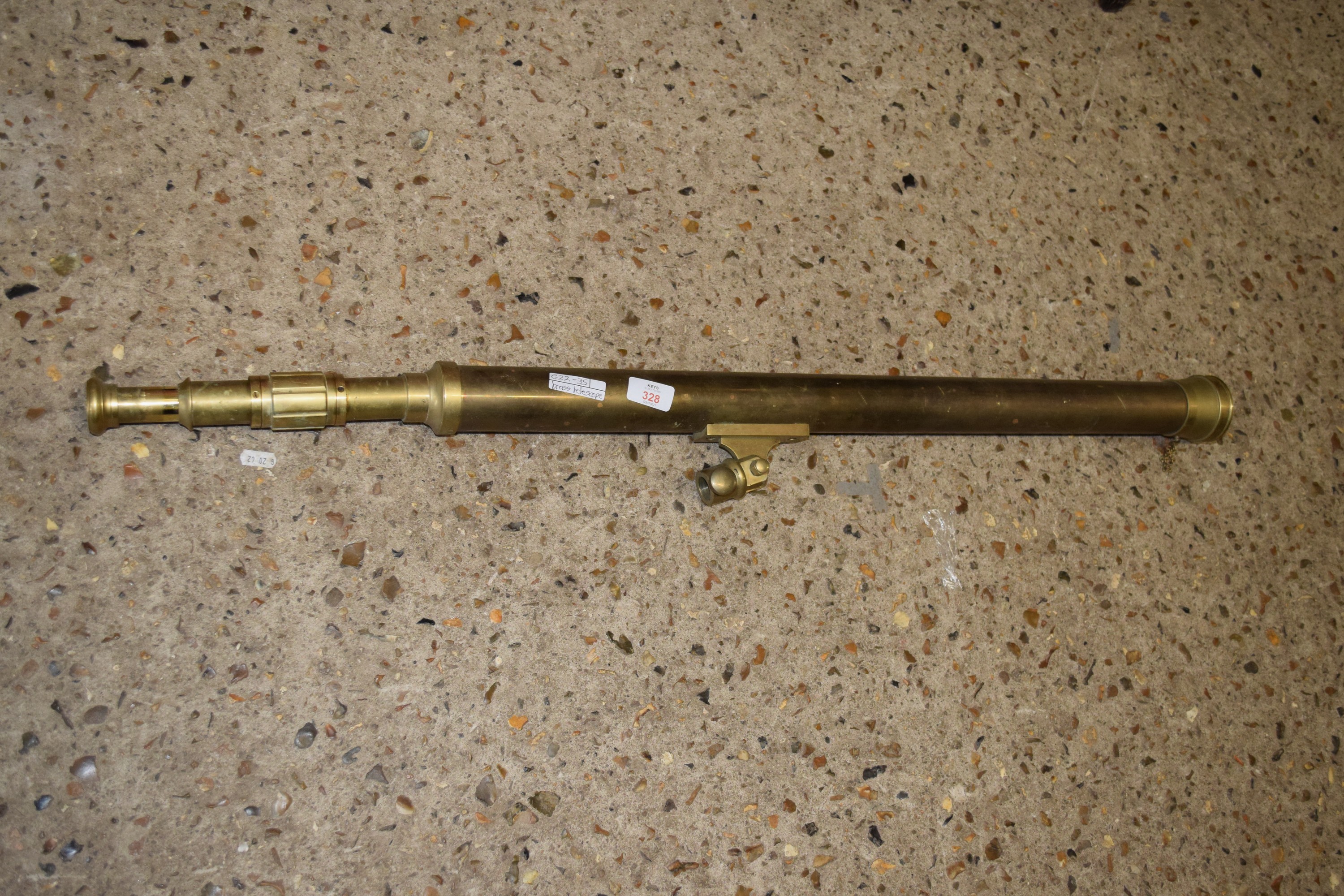 VINTAGE BRASS TELESCOPE, LENGTH APPROX 102CM