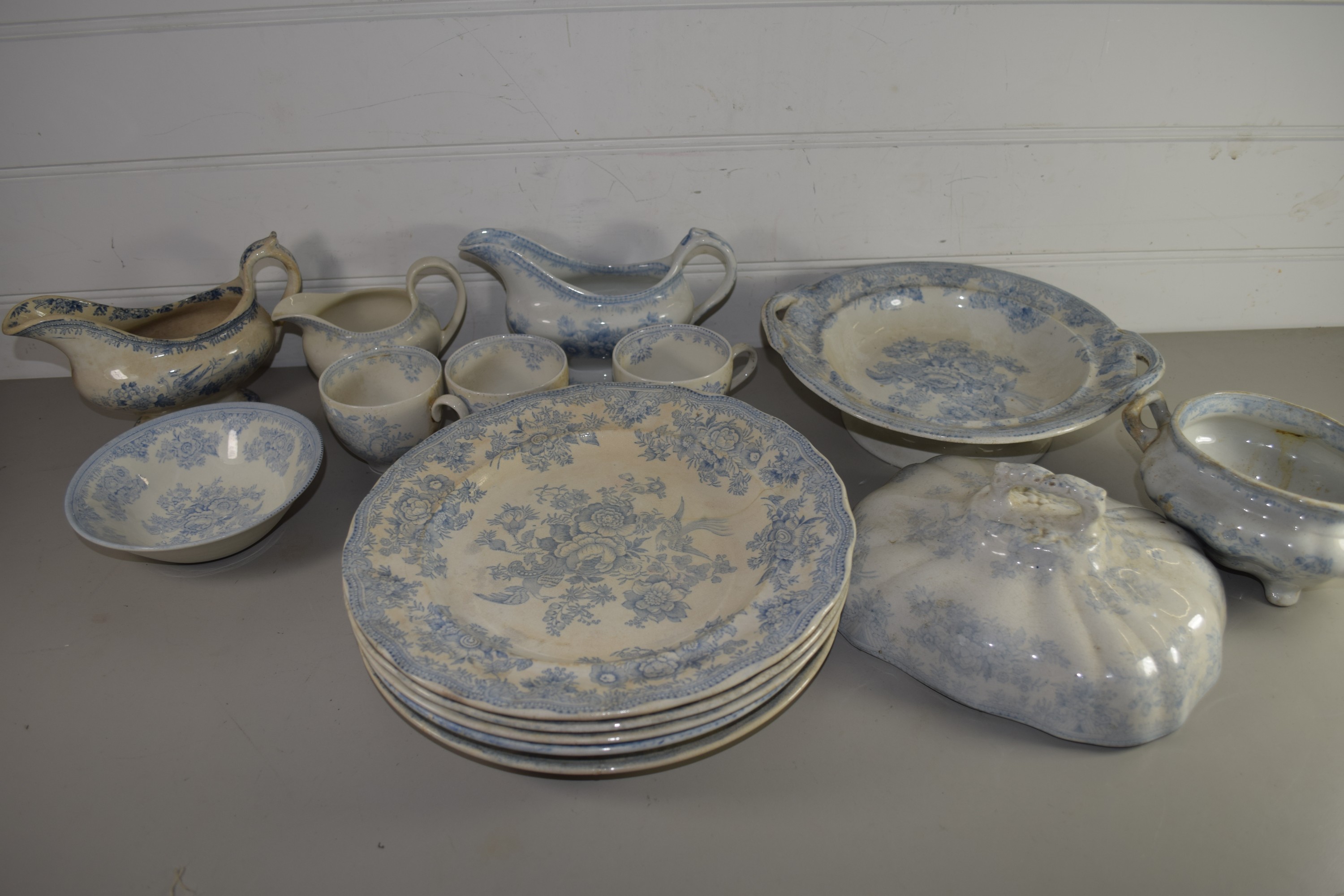 DINNER WARES IN BLUE AND WHITE DESIGN BY BURLEIGH - Image 2 of 2