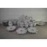 NORITAKE TEA SET WITH CUPS, SAUCERS, SIDE PLATES ETC